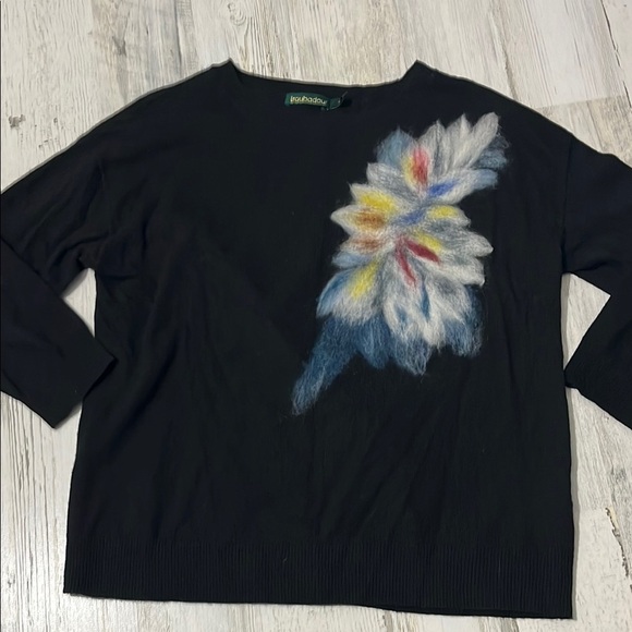 troubadour Sweaters - Troubadour floral Lambswool Blend Sweater Size XS